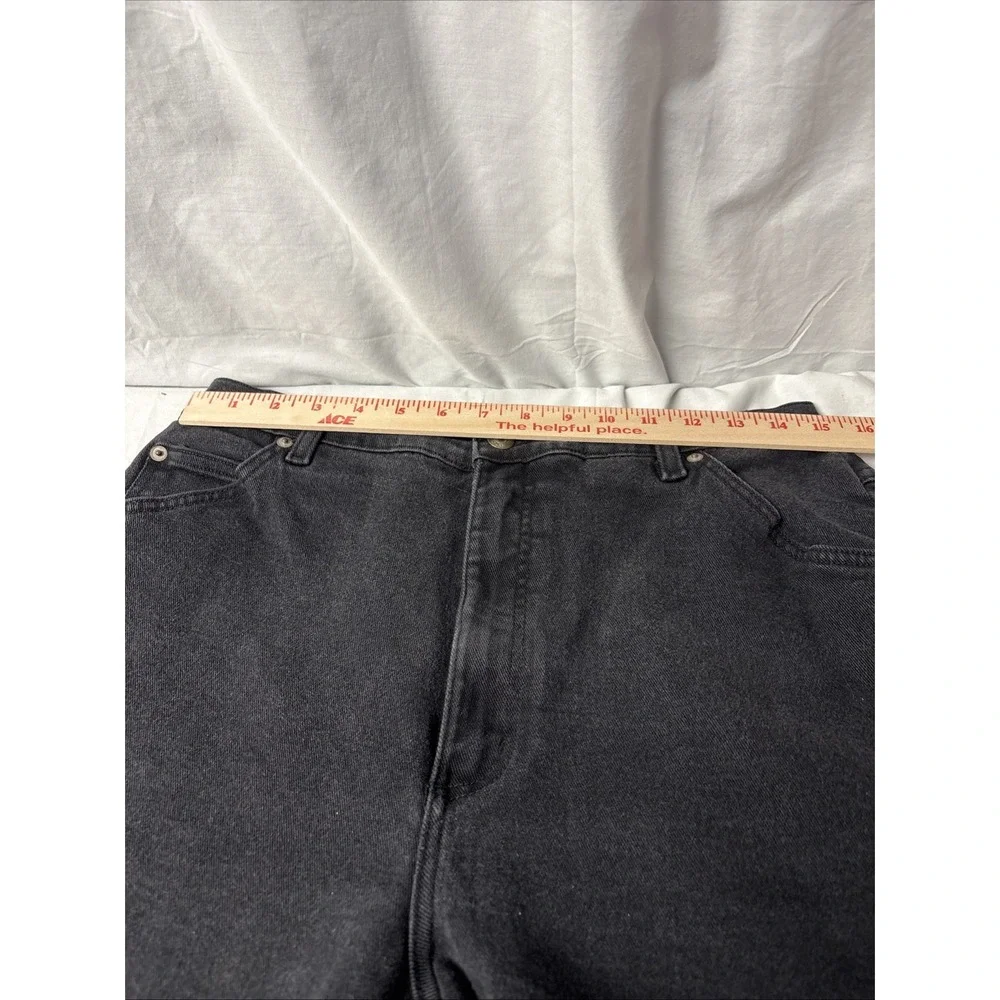 Just My Size Straight Leg Jeans Women Sz 18W/33 (Measured 30x28) Black Stretch